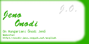 jeno onodi business card